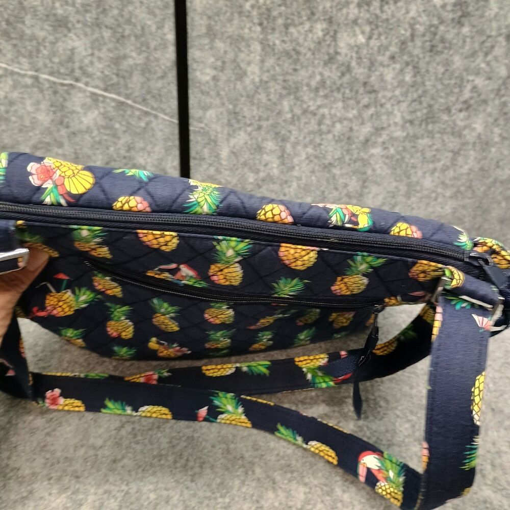 Vera Bradley Toucan Party Mailbag Purse Crossbody Messenger Bag Pineapple - Picture 12 of 16